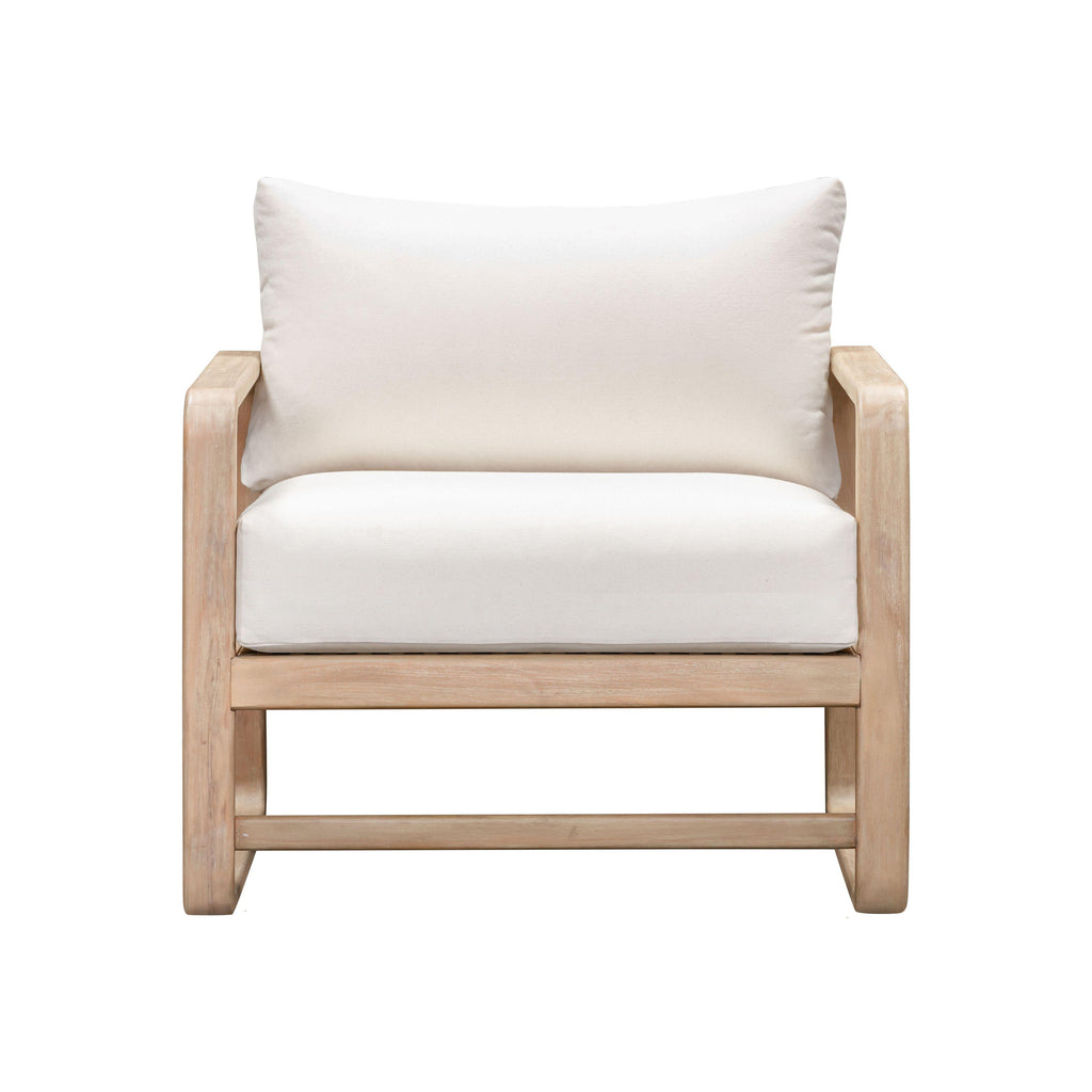 Palata Cream Performance Fabric Outdoor Accent Chair