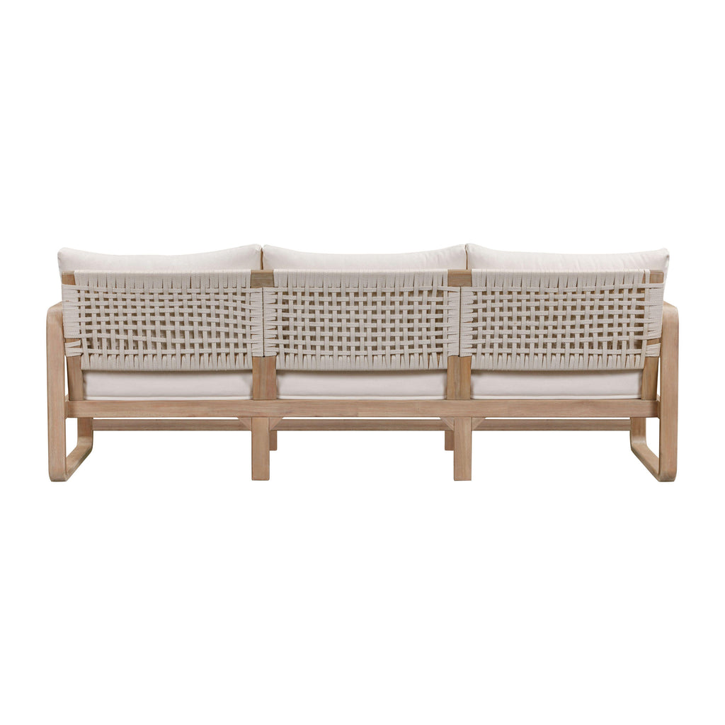 Palata 84" Cream Performance Fabric Outdoor Sofa