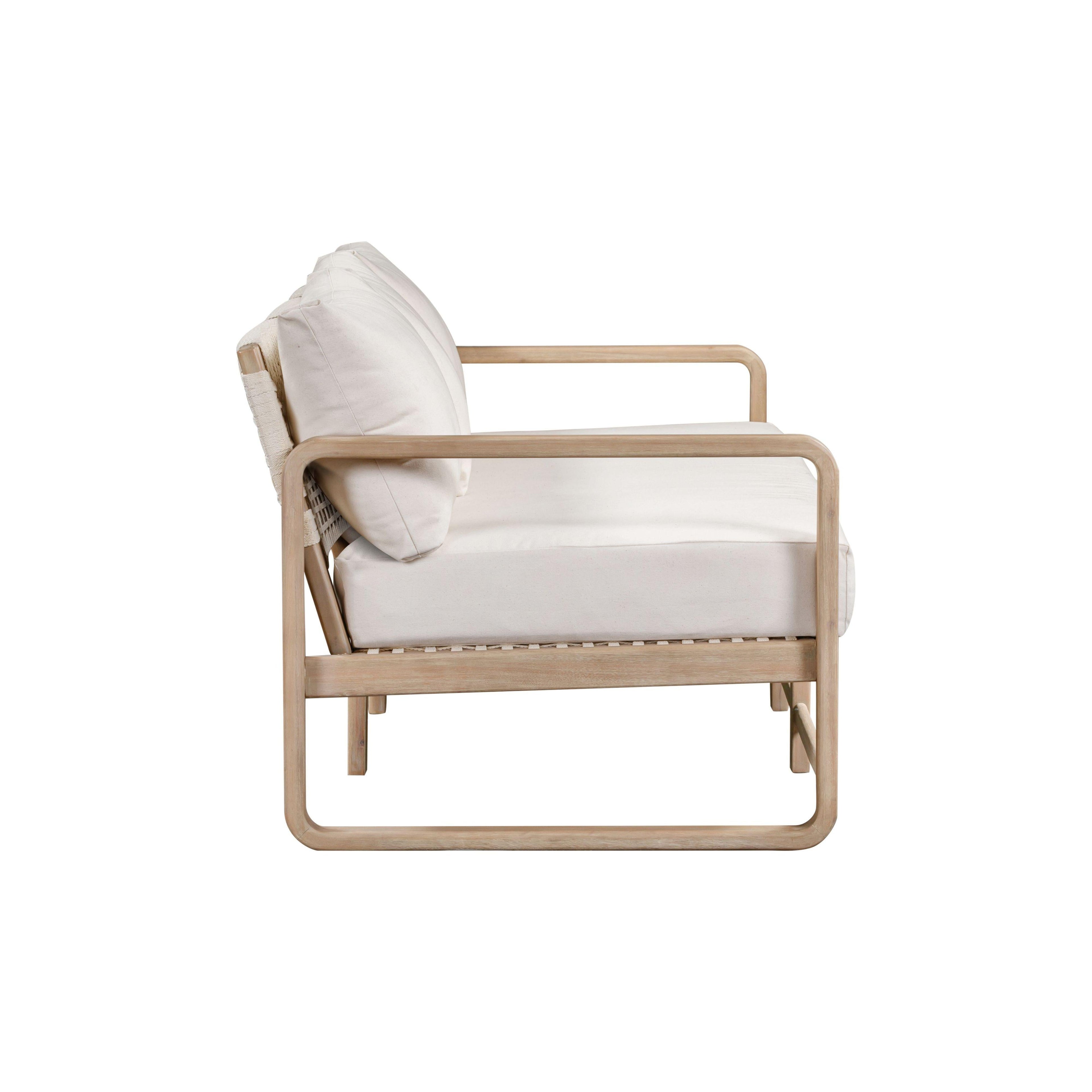 Palata 84" Cream Performance Fabric Outdoor Sofa