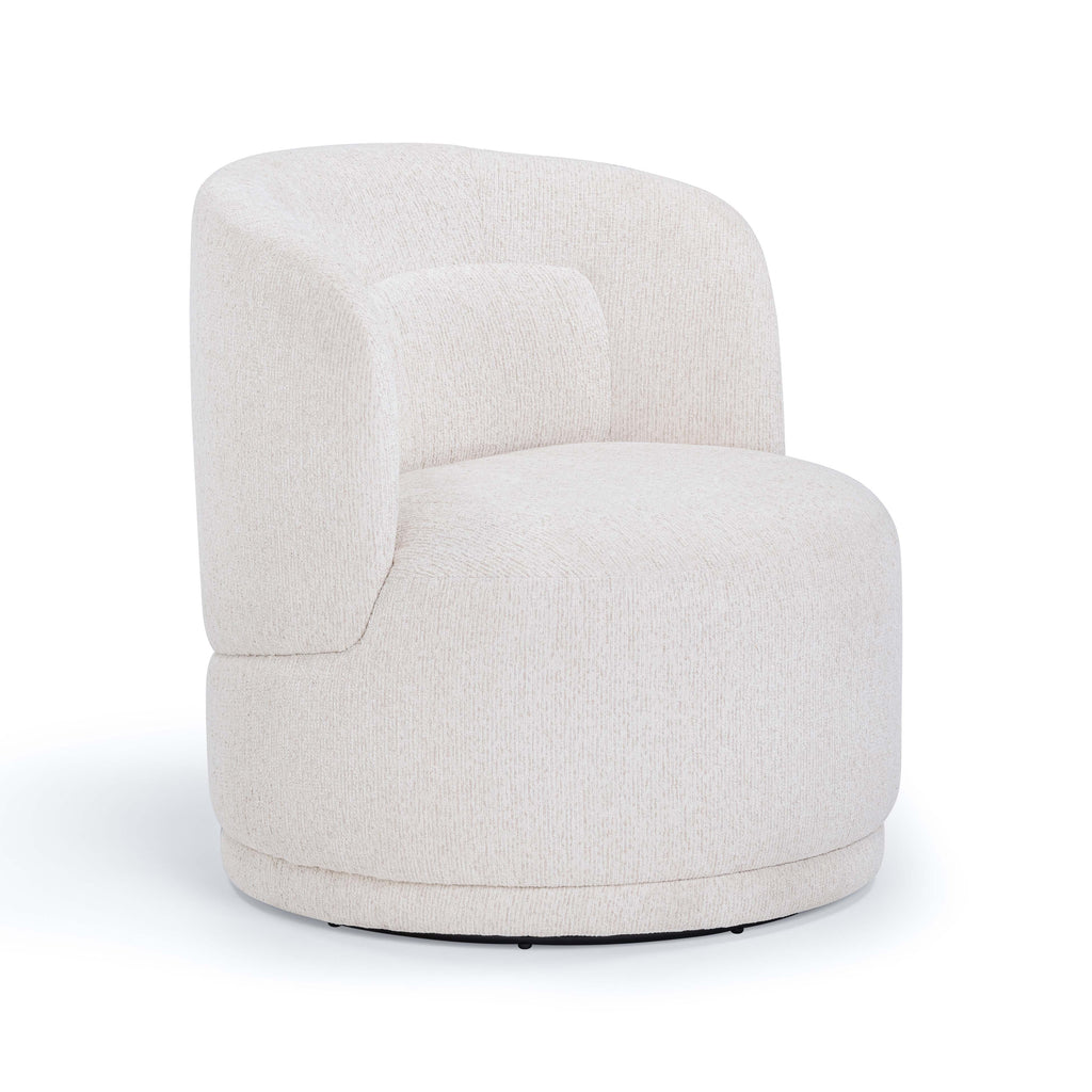 Massa Textured Performance Fabric Swivel Accent Chair — Beige null