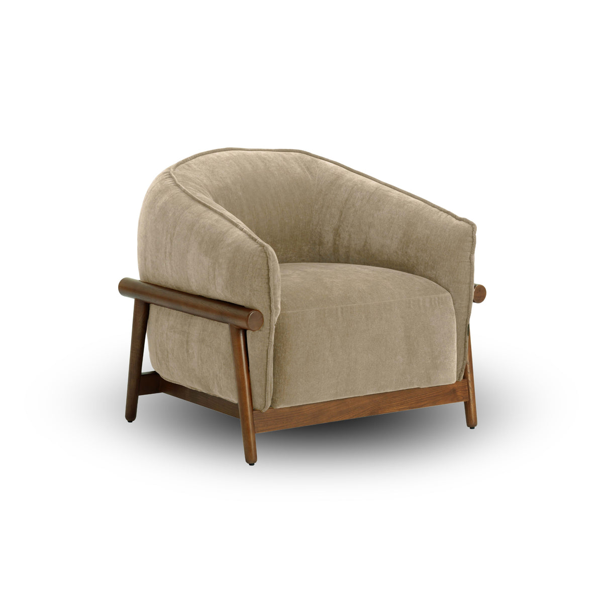 Piedmont Upcycled Contract-Grade Chenille Accent Chair — Taupe null