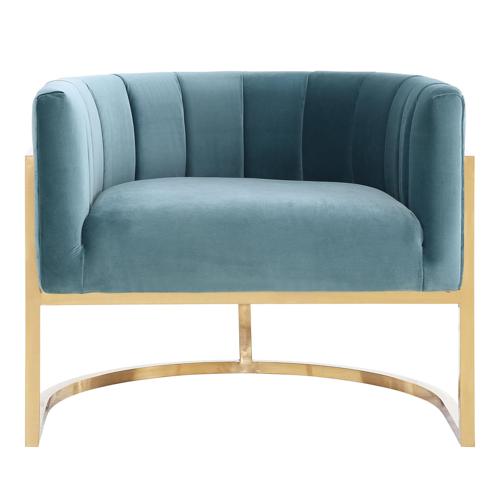 Magnolia Performance Velvet Accent Chair - Gold Base