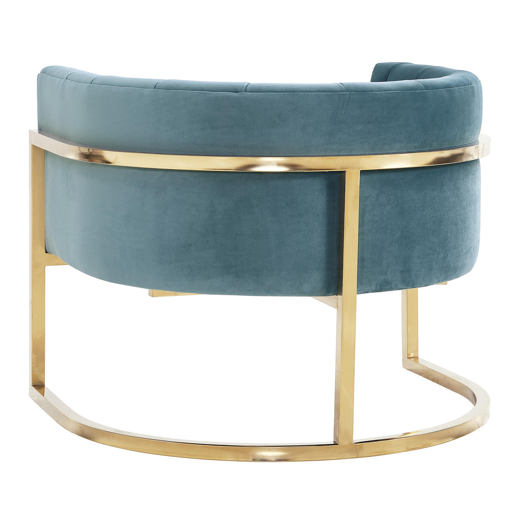 Magnolia Performance Velvet Accent Chair - Gold Base