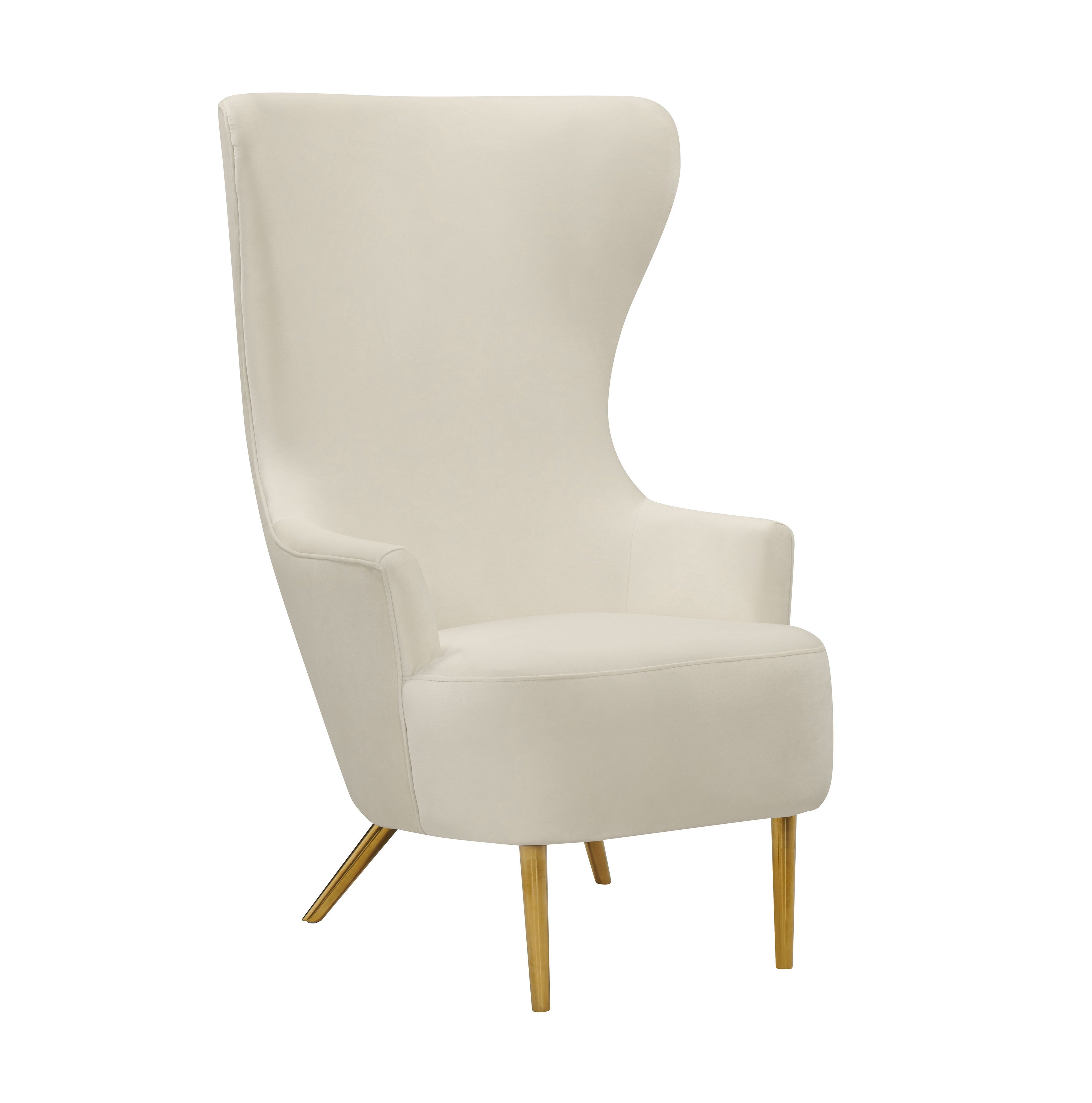 Julia Performance Velvet Wingback Accent Chair