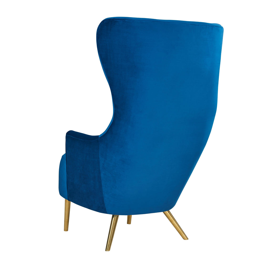 Julia Performance Velvet Wingback Accent Chair