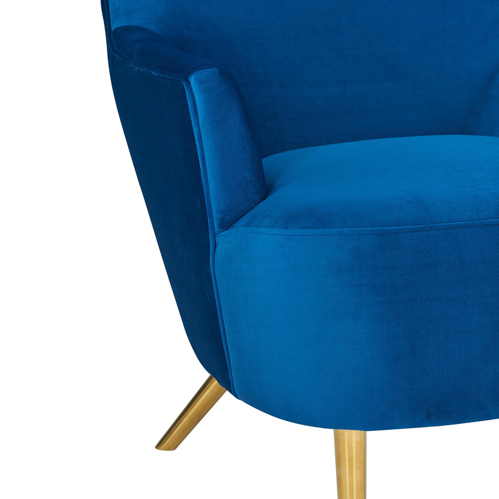Julia Performance Velvet Wingback Accent Chair