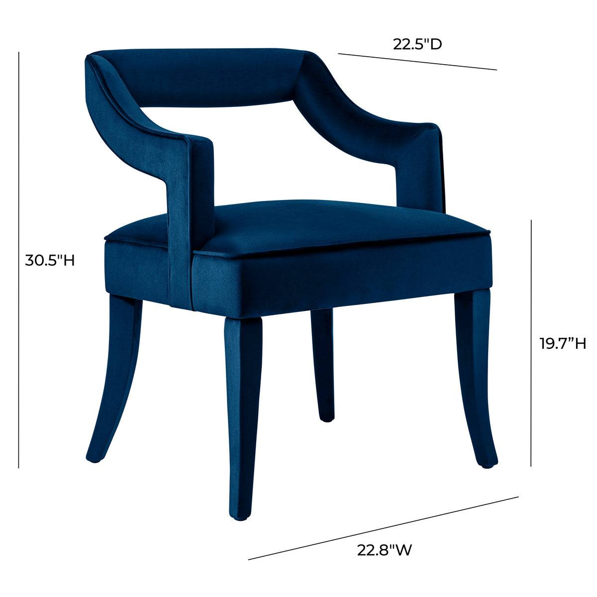 Tiffany Performance Velvet Dining Chair