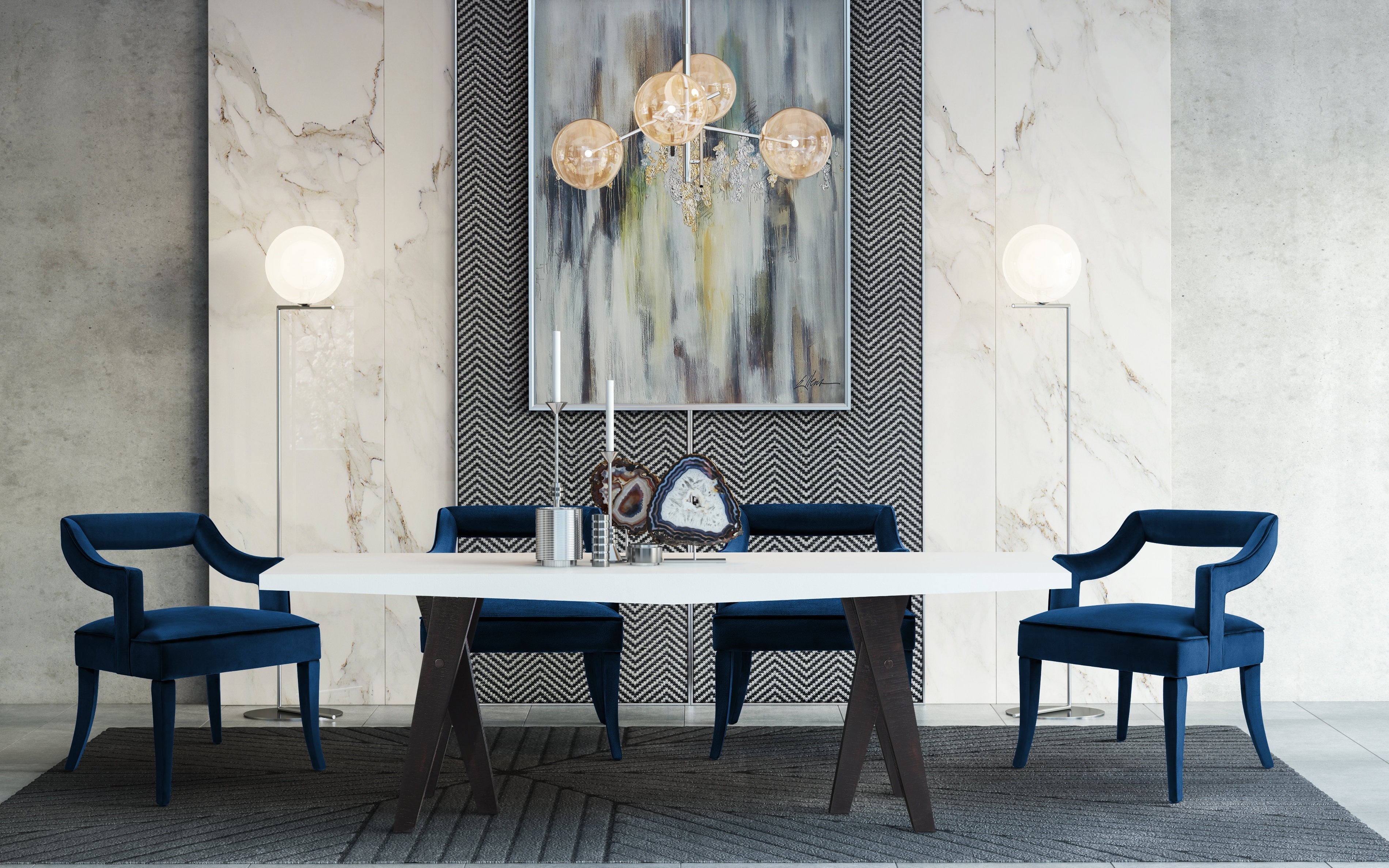 Tiffany Performance Velvet Dining Chair