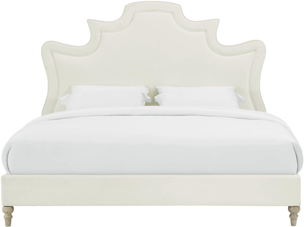 Serenity Cream Performance Velvet Bed
