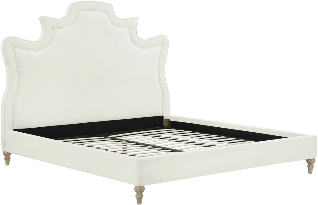 Serenity Cream Performance Velvet Bed