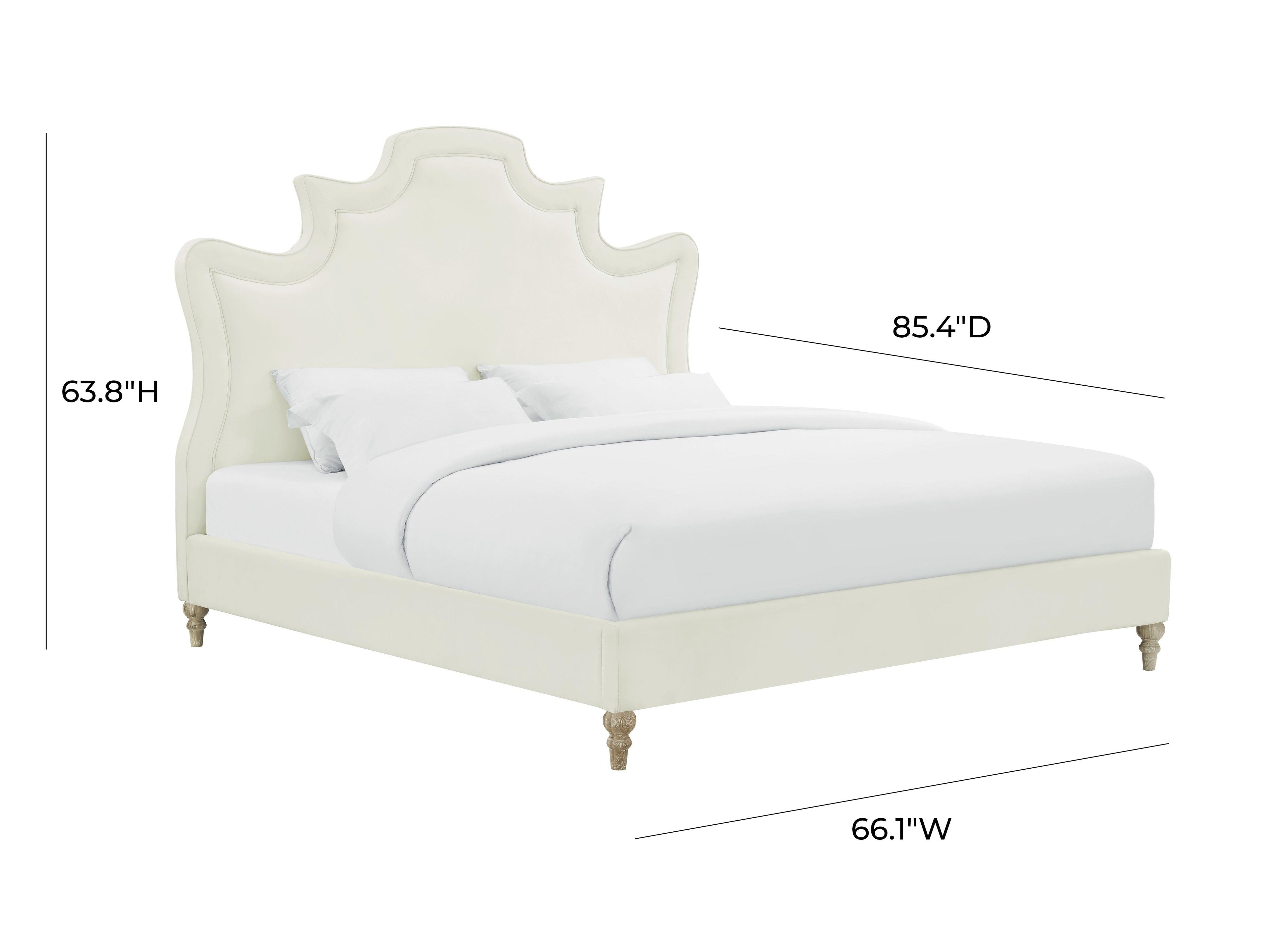 Serenity Cream Performance Velvet Bed