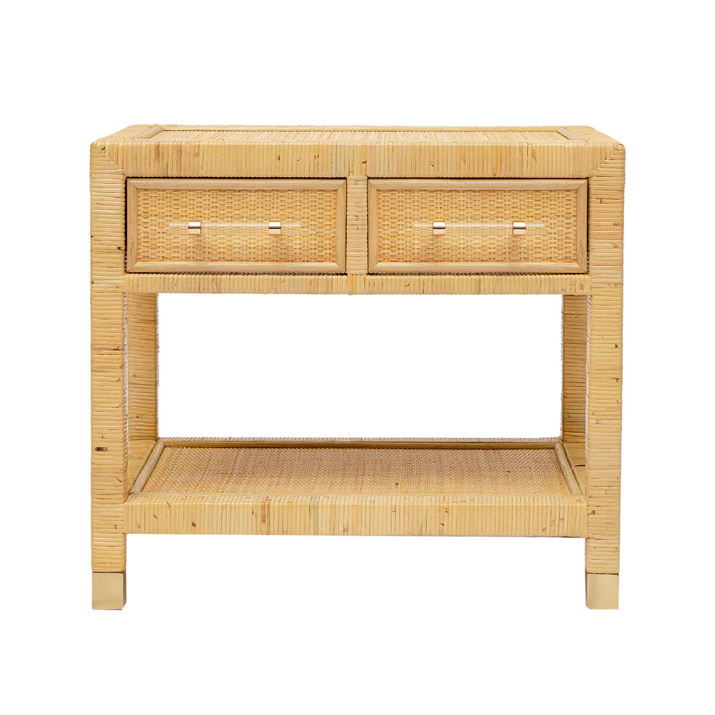 Amara 25" Natural Rattan Nightstand