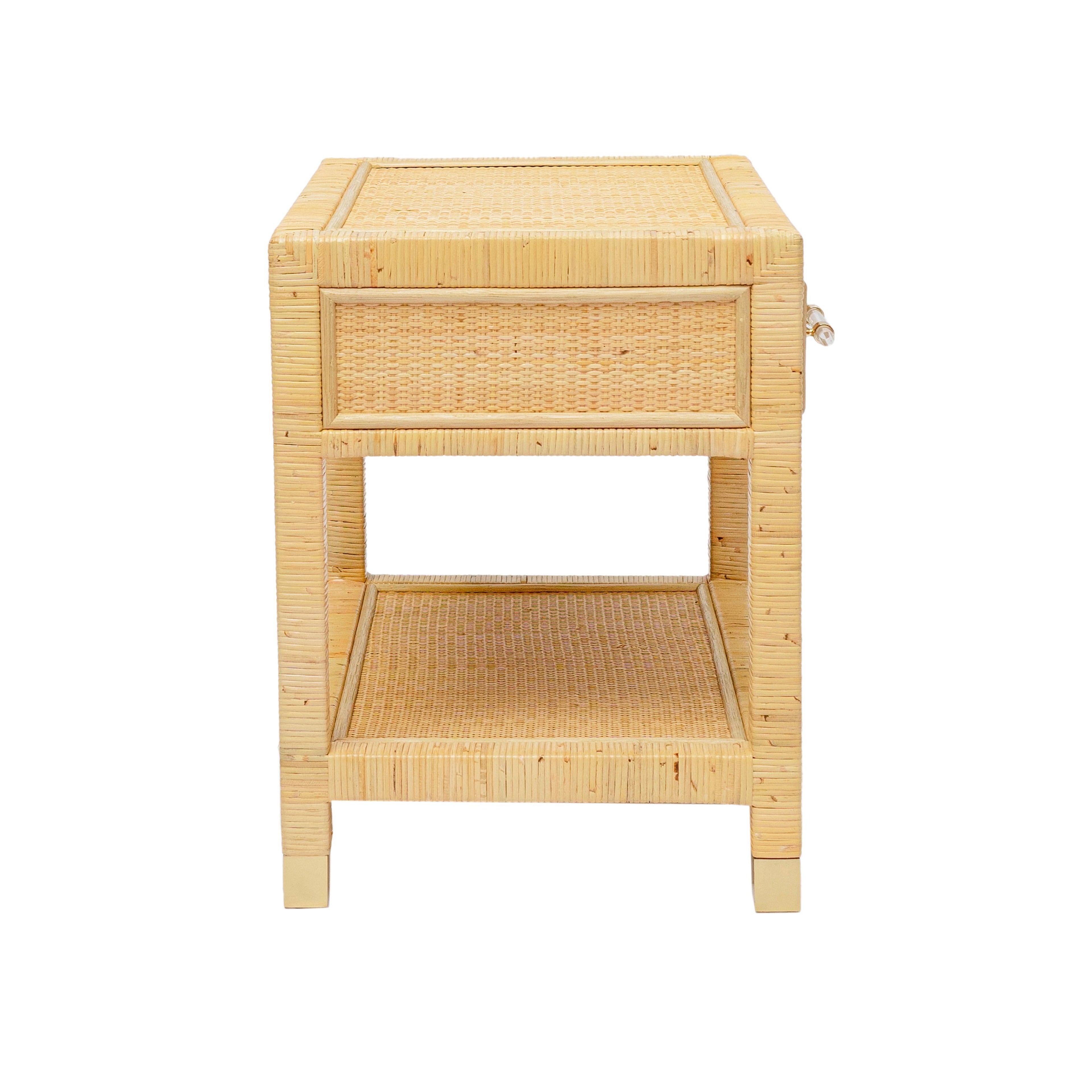 Amara 25" Natural Rattan Nightstand