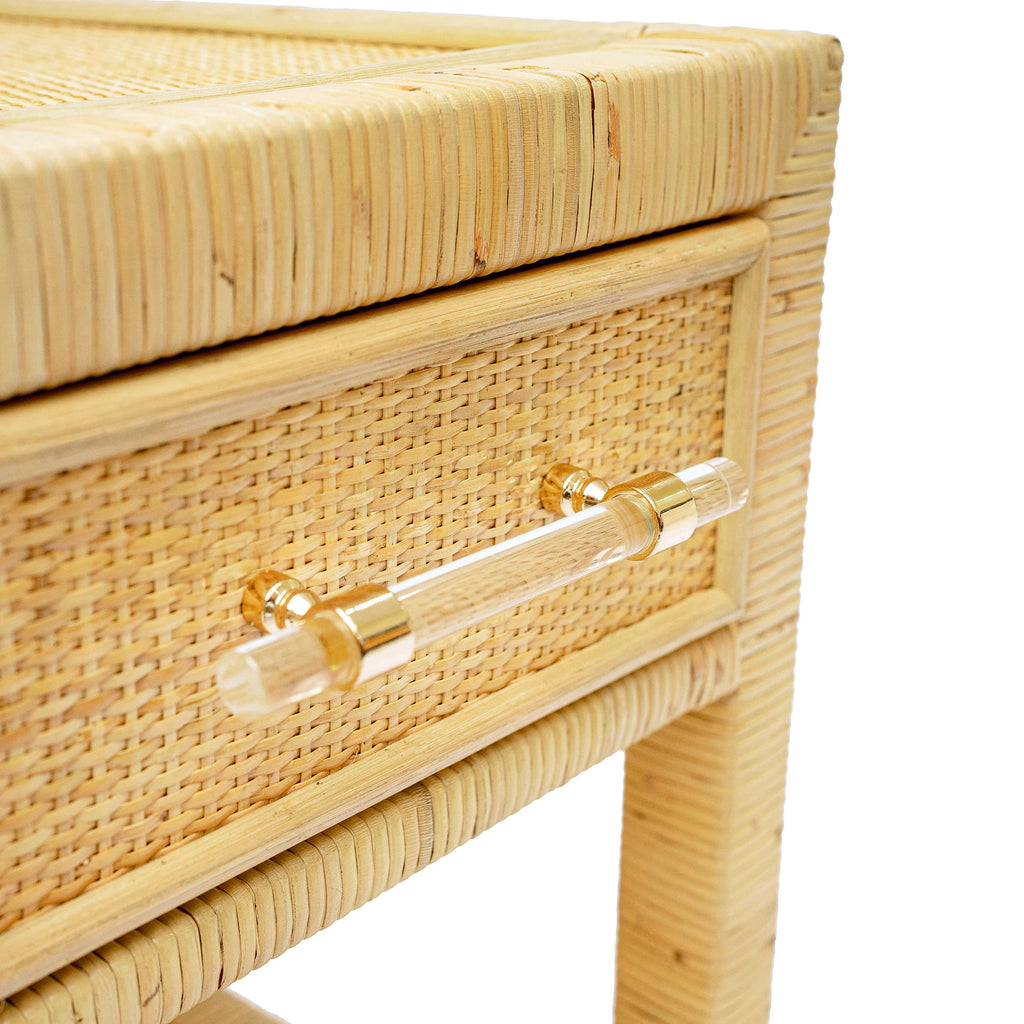 Amara 25" Natural Rattan Nightstand
