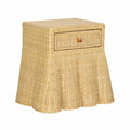 Pentra 25" Natural Rattan Nightstand With Drawer