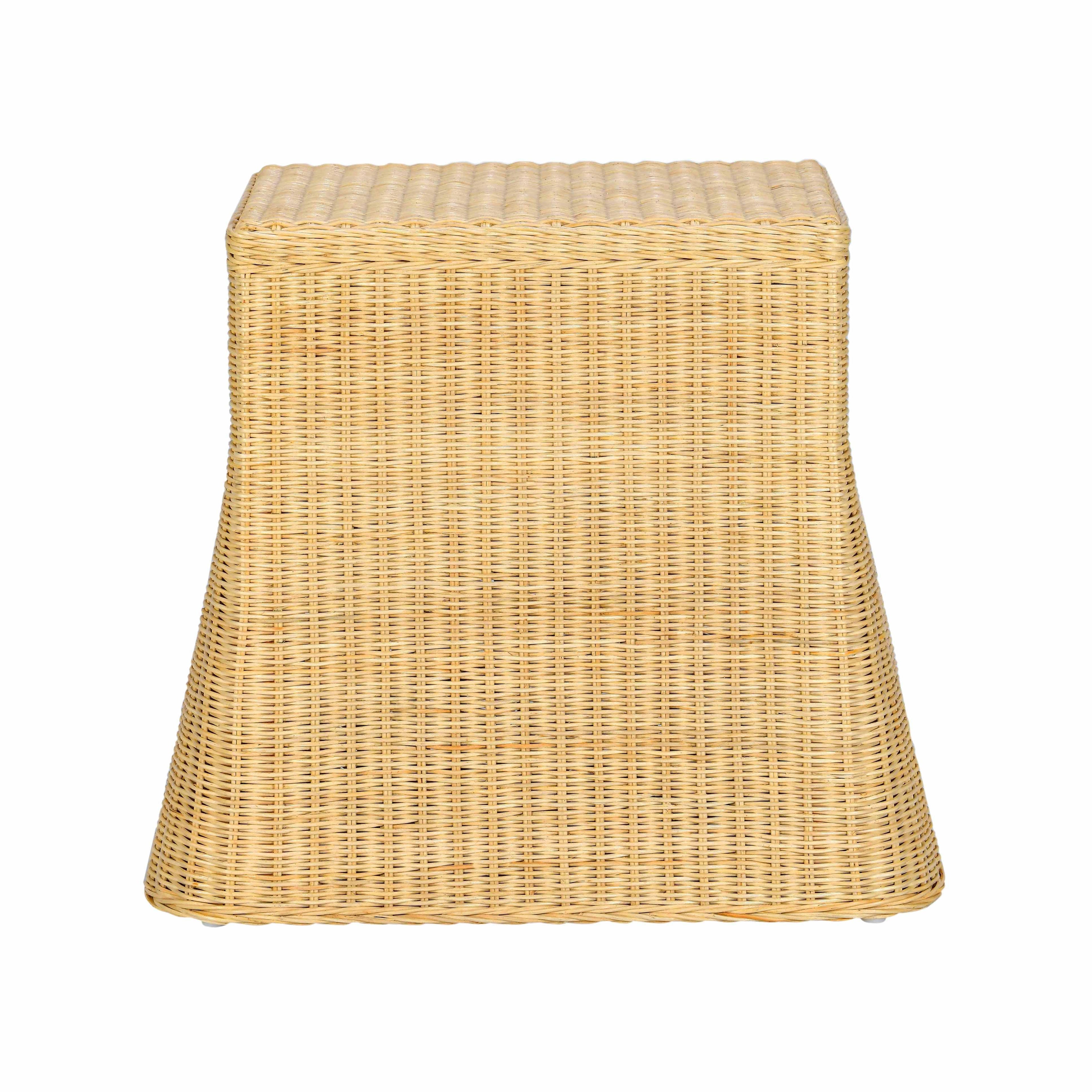 Pentra 25" Natural Rattan Nightstand With Drawer