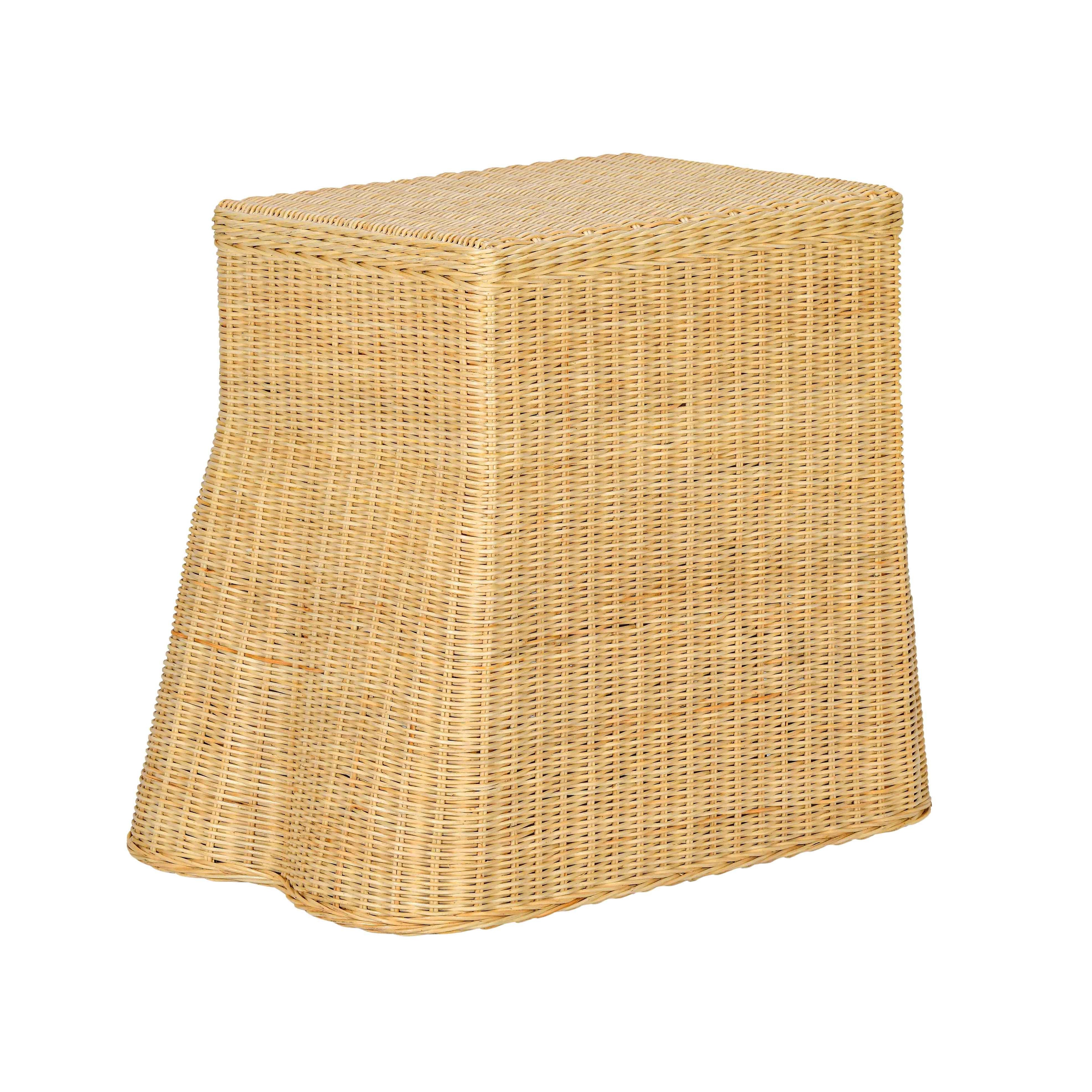 Pentra 25" Natural Rattan Nightstand With Drawer