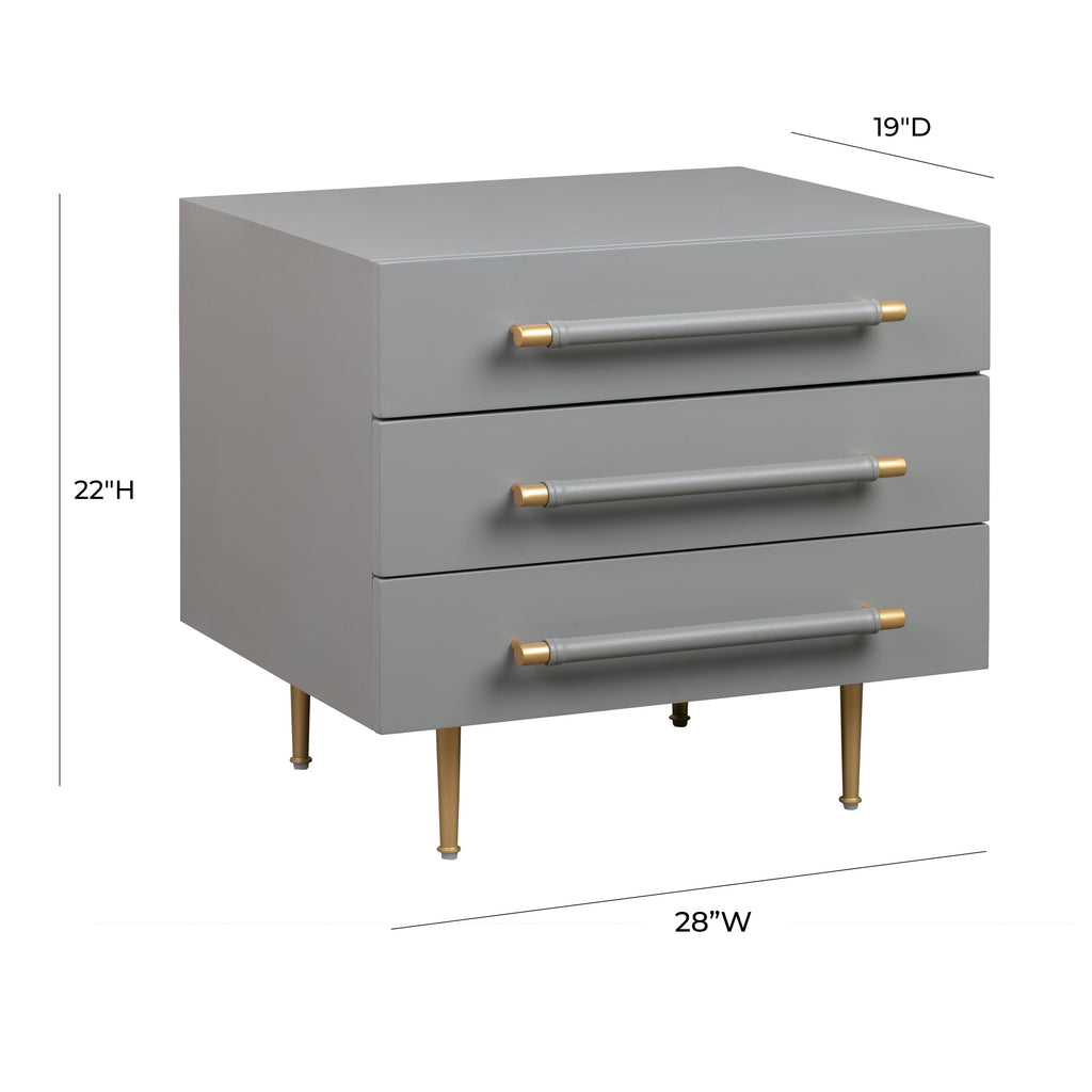 Trident 28" 3-Drawer Nightstand