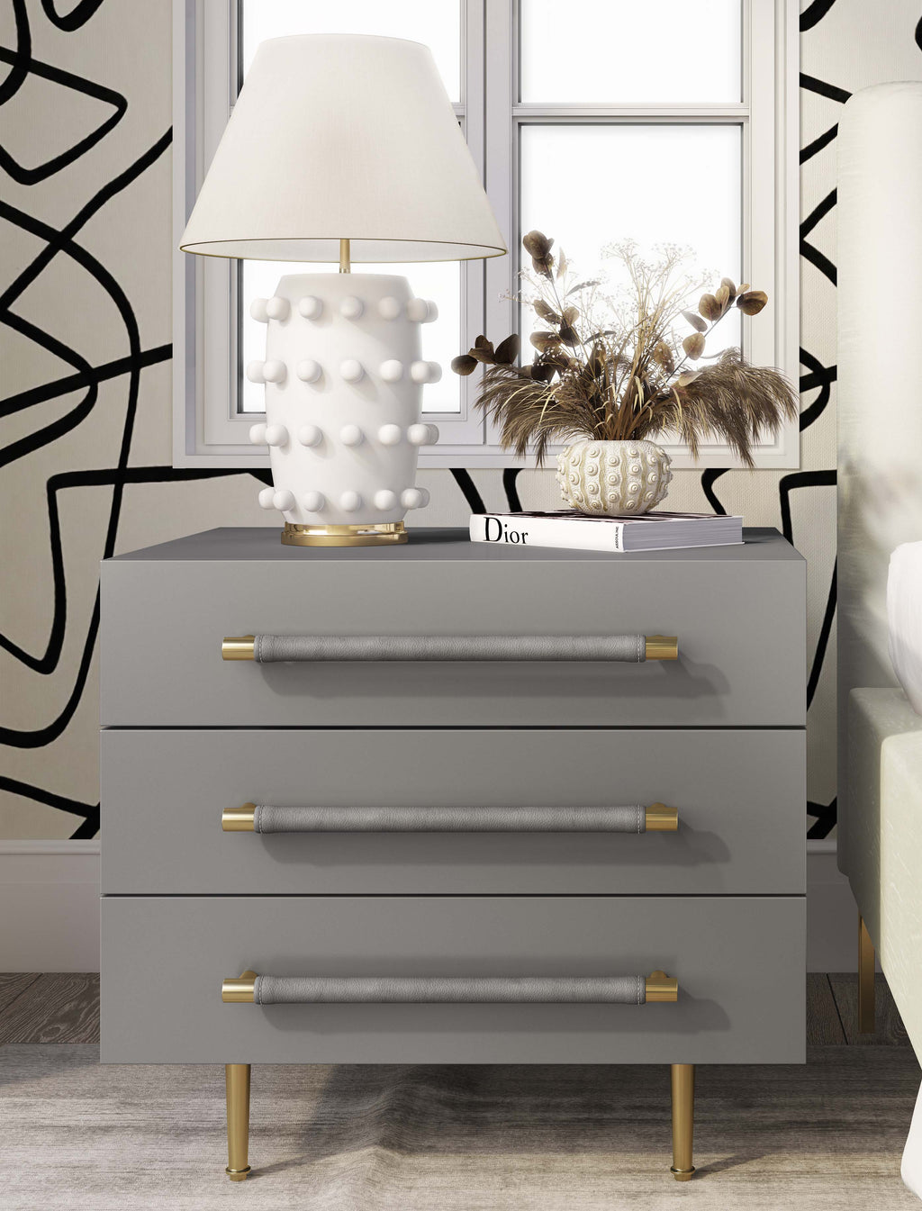 Trident 28" 3-Drawer Nightstand