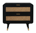 Christine 27" Black 2-Drawer Nightstand