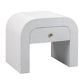 Hump 26" Arched Nightstand With Drawer — White null