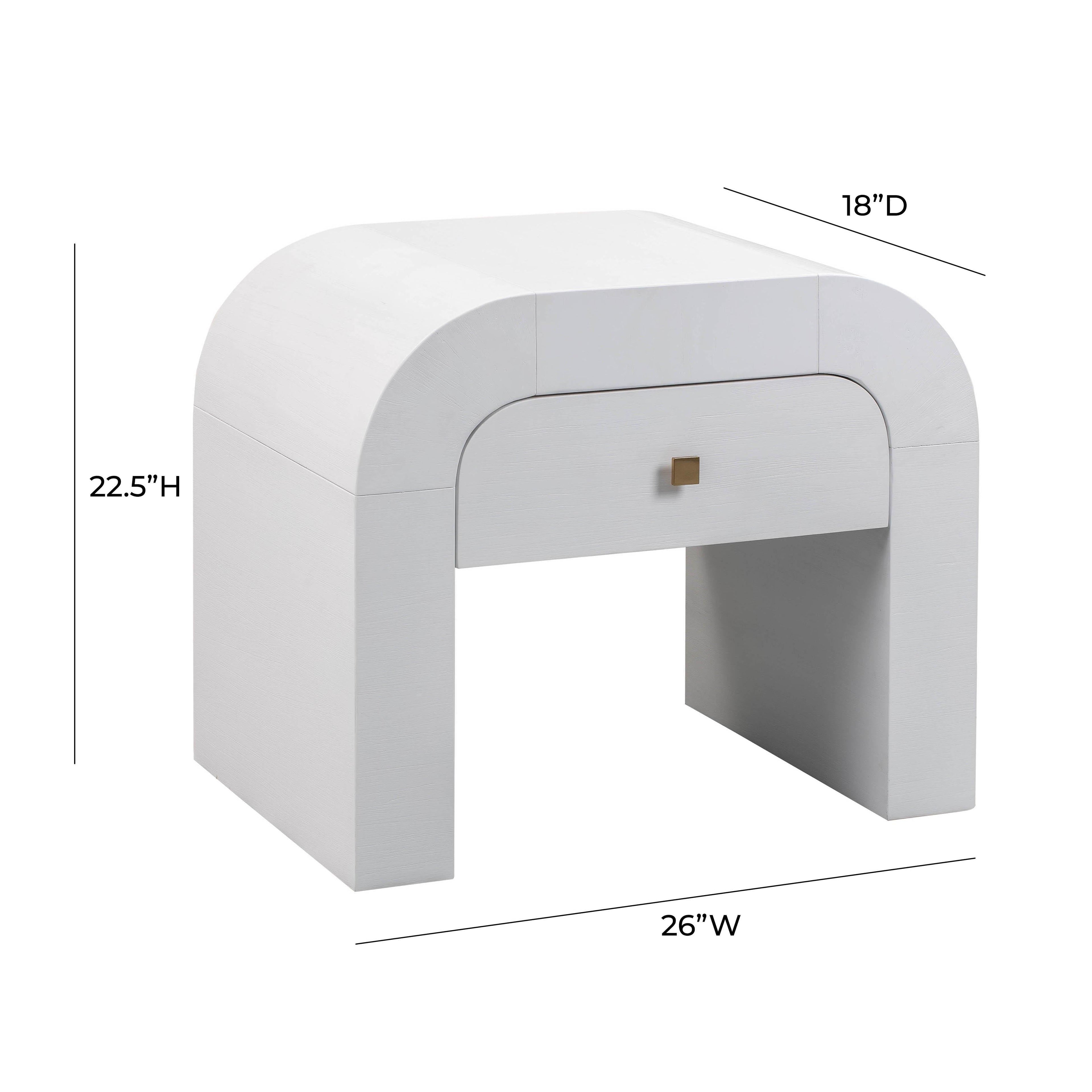 Hump 26" Arched Nightstand With Drawer