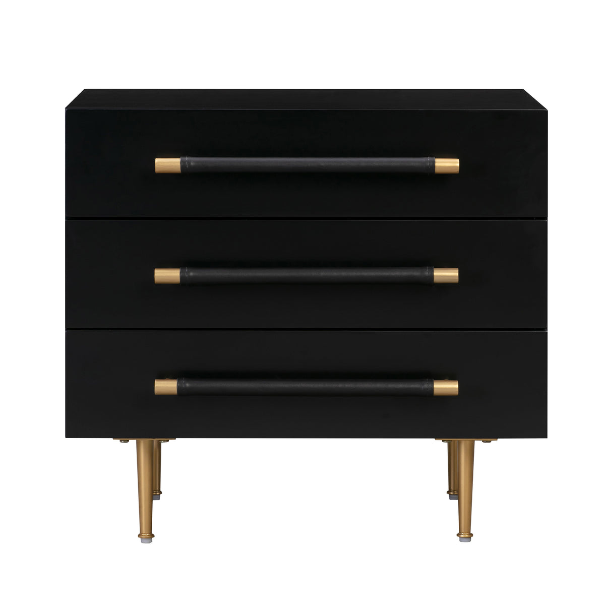 Trident 28" 3-Drawer Nightstand — Black null
