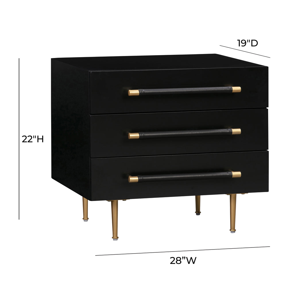 Trident 28" 3-Drawer Nightstand