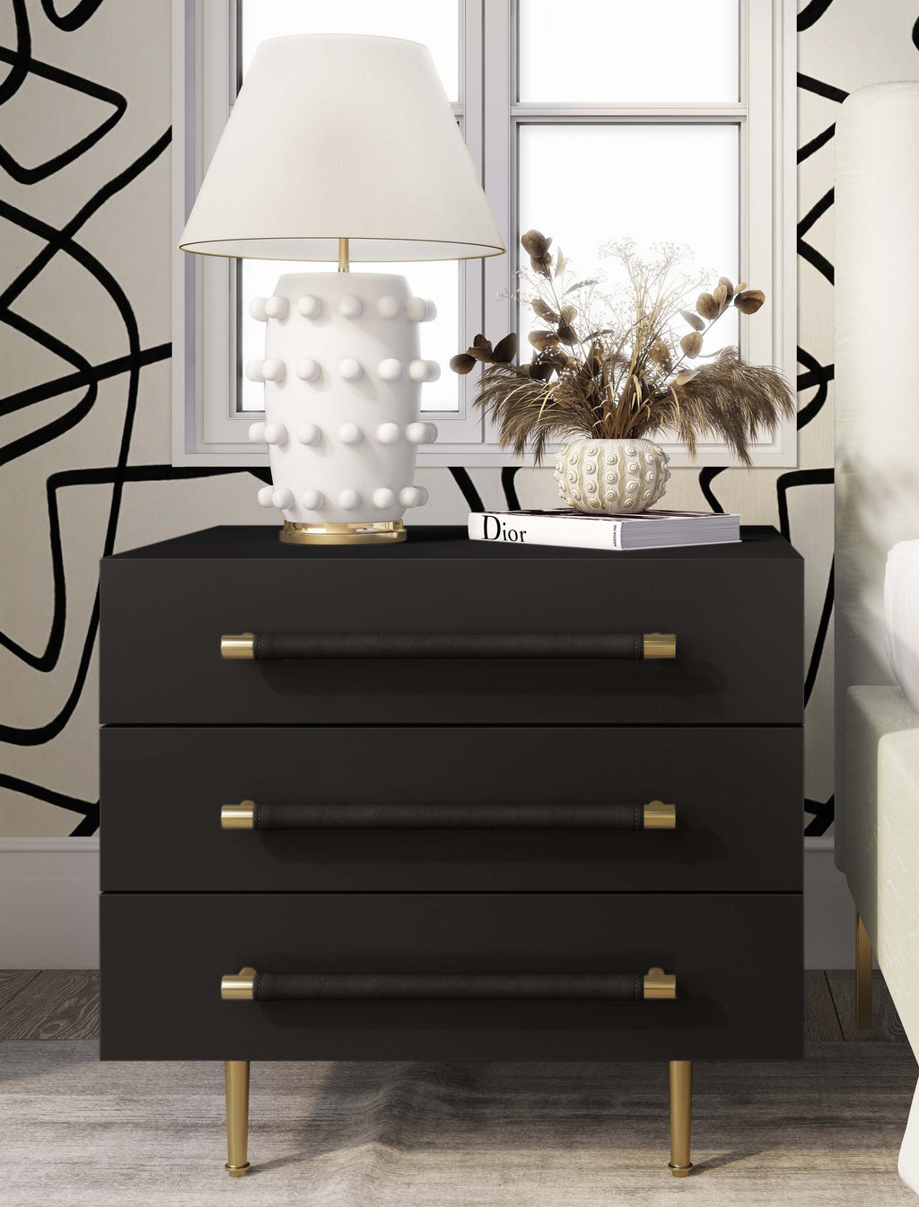 Trident 28" 3-Drawer Nightstand