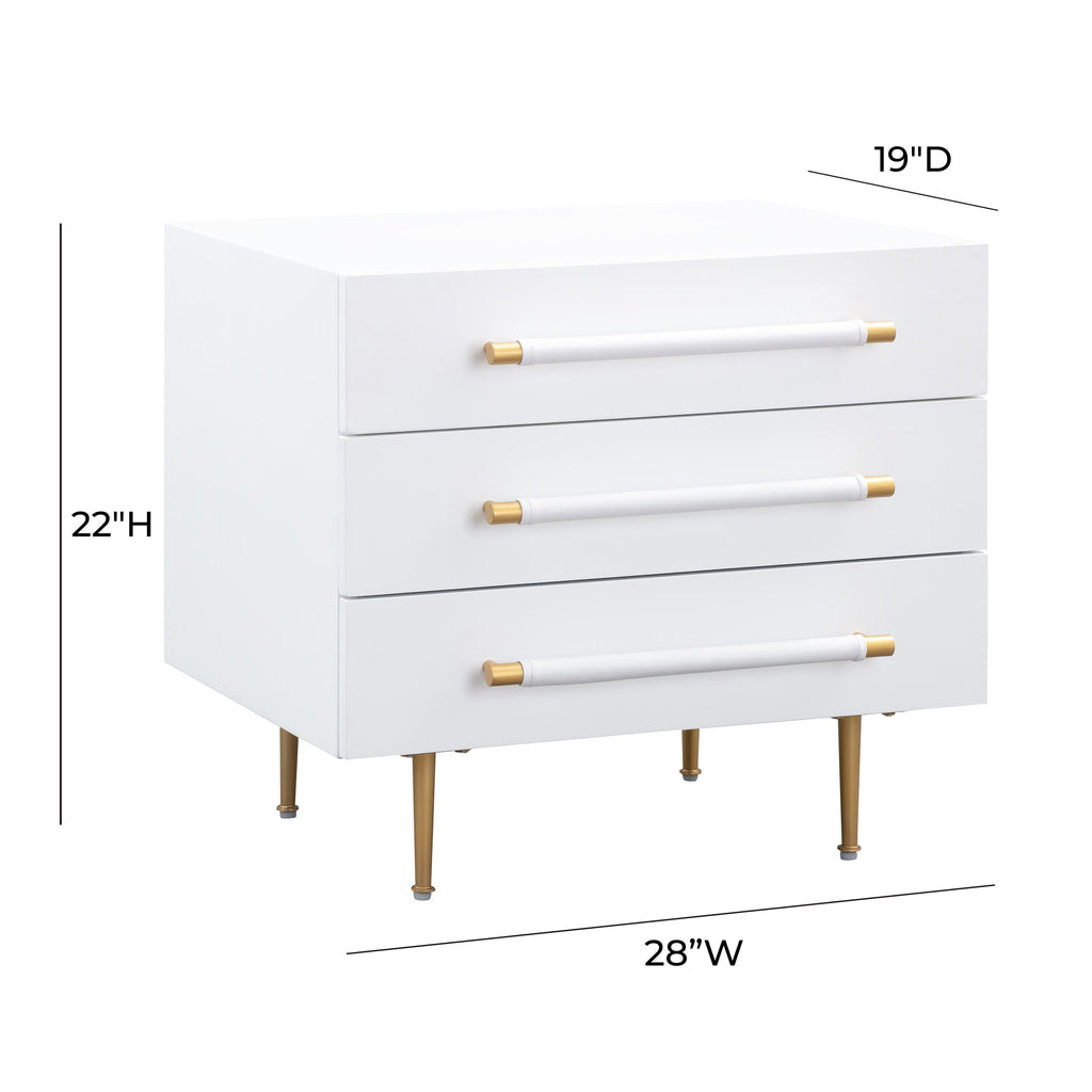 Trident 28" 3-Drawer Nightstand