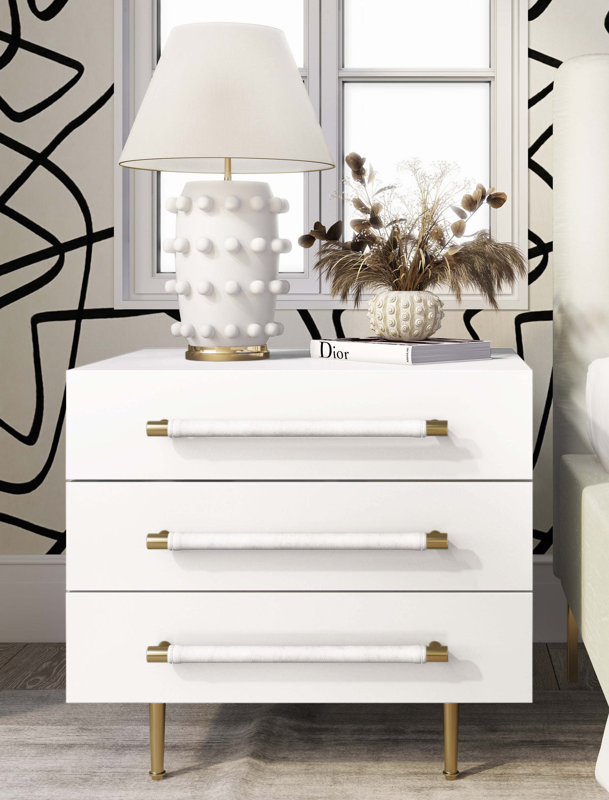 Trident 28" 3-Drawer Nightstand