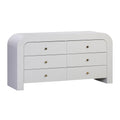 Hump 62" Arched 6-Drawer Dresser — White null