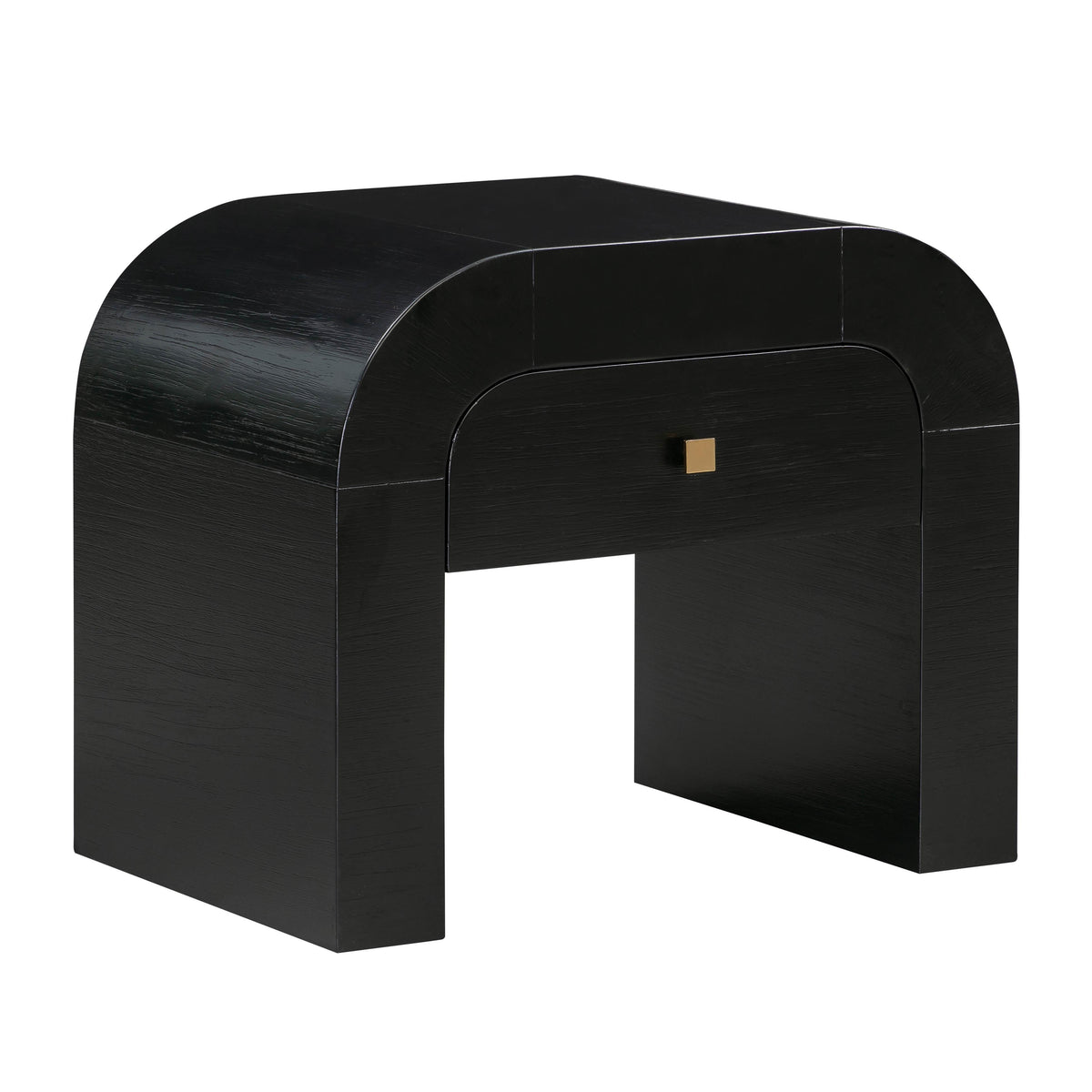 Hump 26" Arched Nightstand With Drawer — Black null