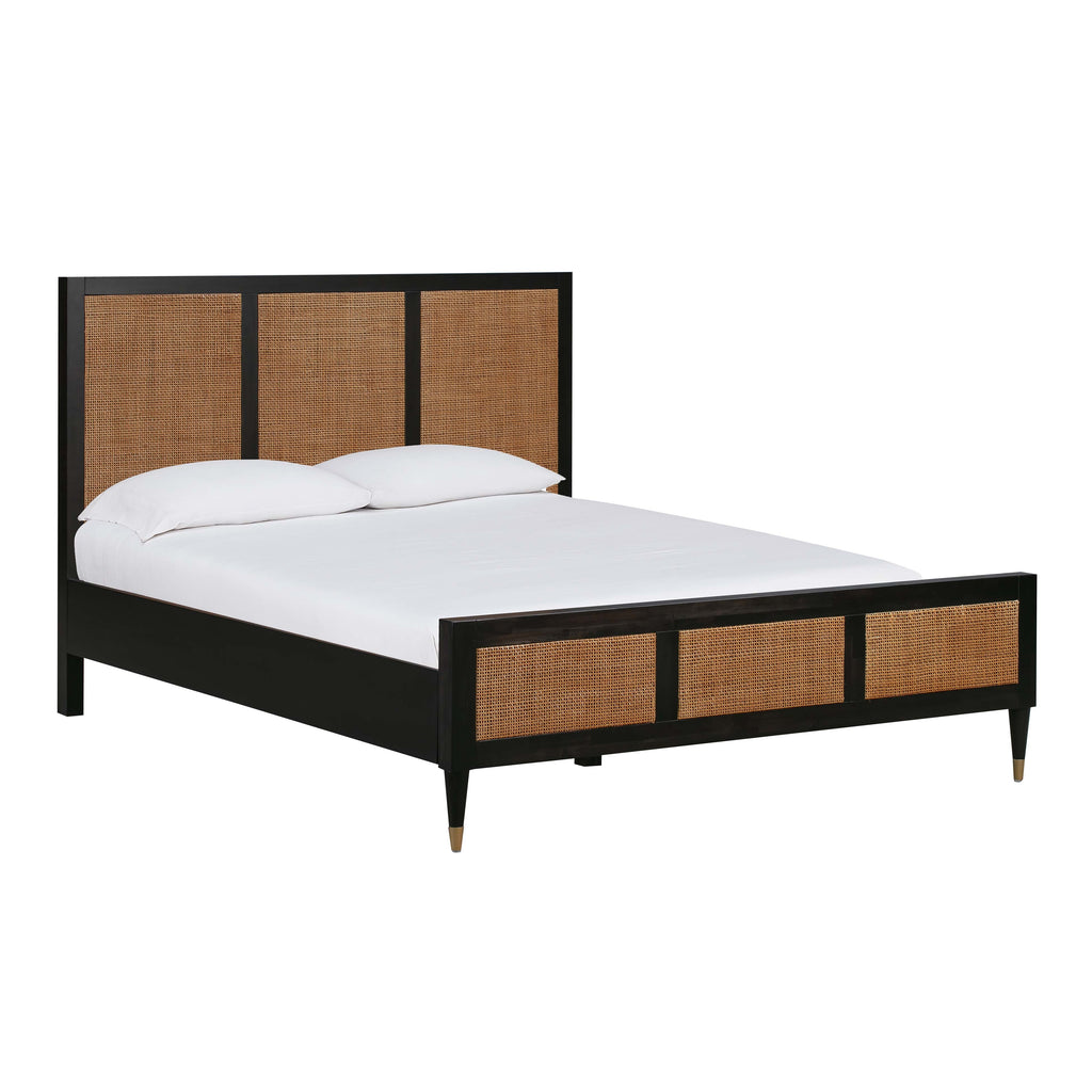 Sierra Wood &amp; Rattan Bed