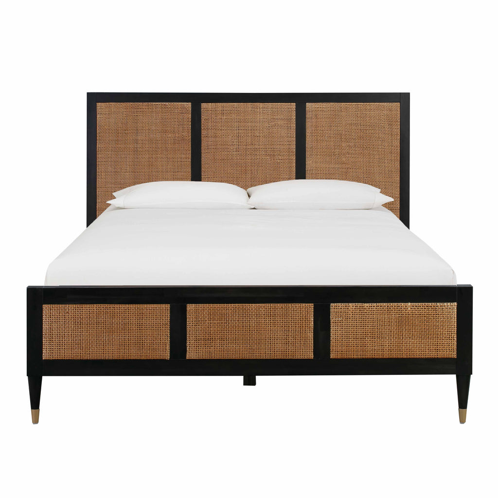 Sierra Wood &amp; Rattan Bed