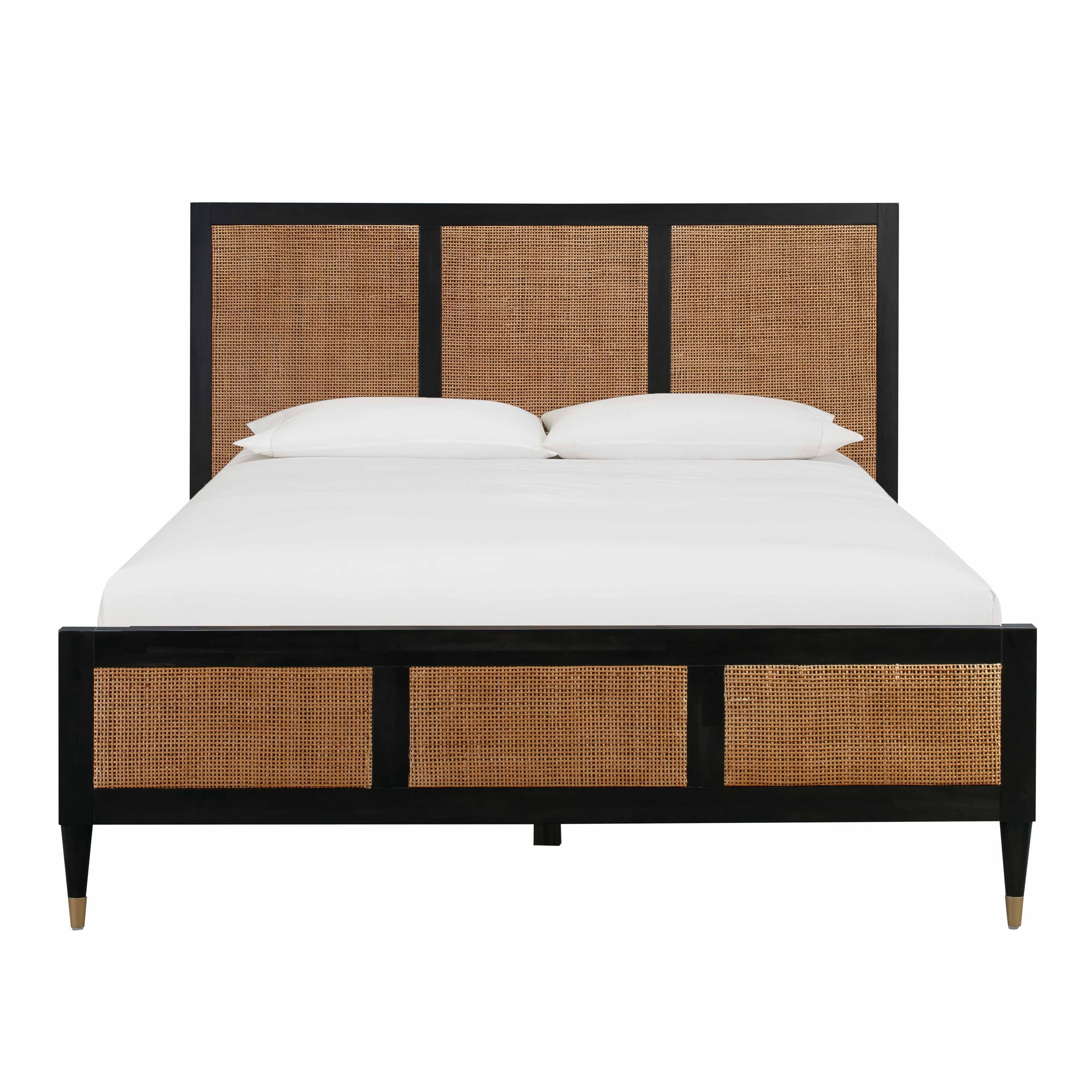 Sierra Wood &amp; Rattan Bed