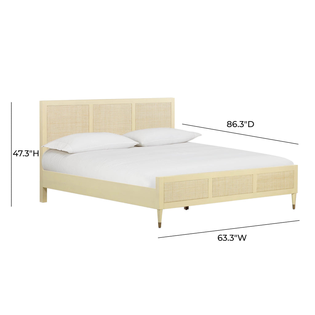 Sierra Wood &amp; Rattan Bed