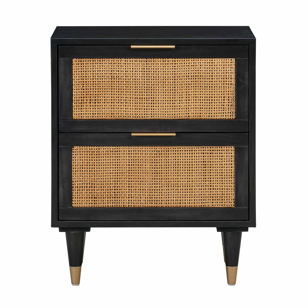 Sierra 22" Cane 2-Drawer Nightstand