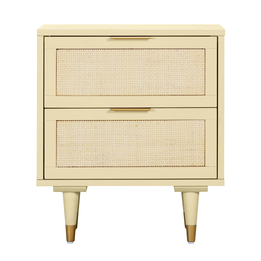 Sierra 22" Cane 2-Drawer Nightstand