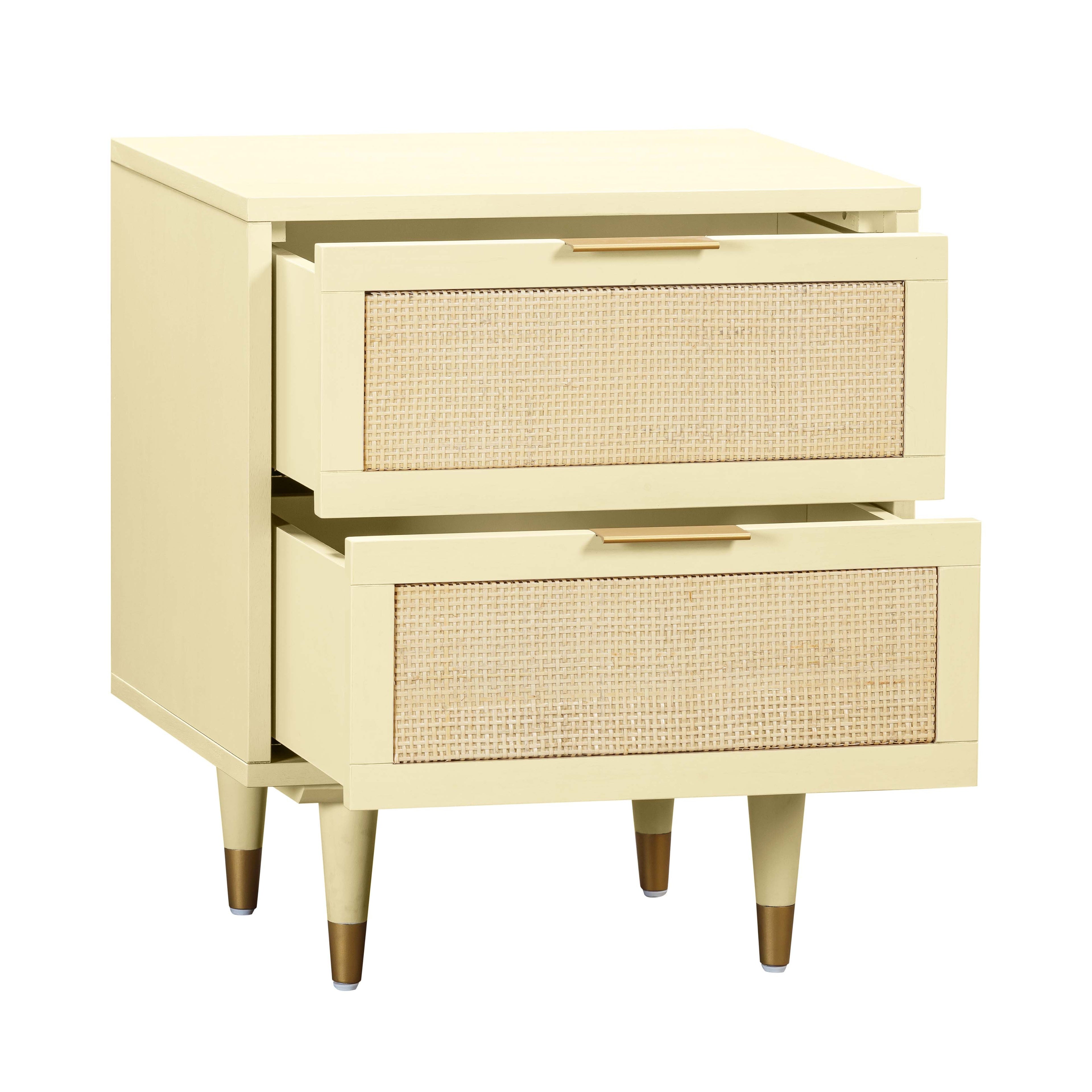 Sierra 22" Cane 2-Drawer Nightstand