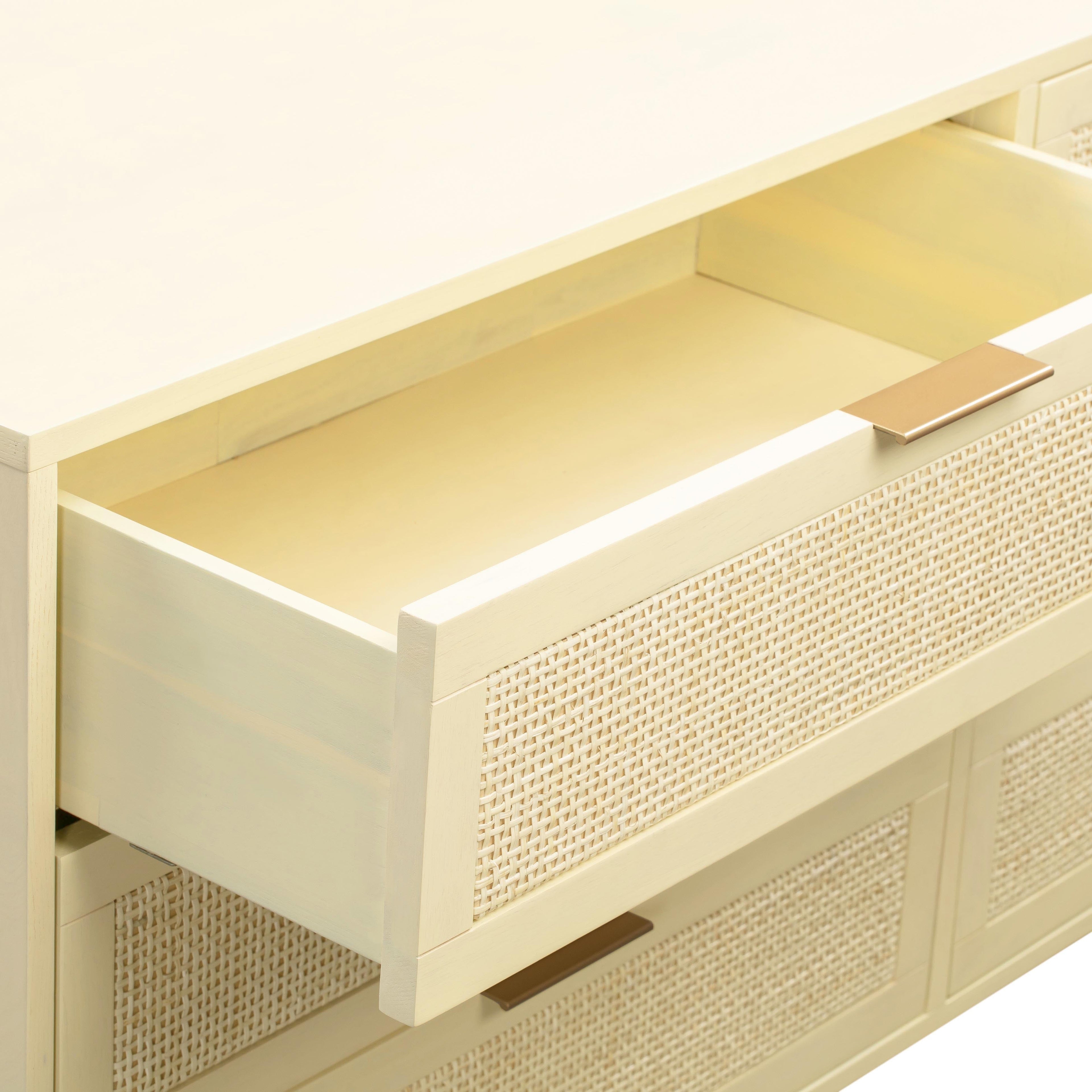 Sierra 60" Cane 6-Drawer Dresser