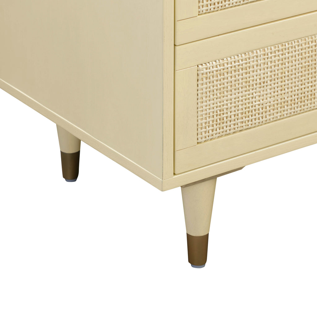 Sierra 60" Cane 6-Drawer Dresser