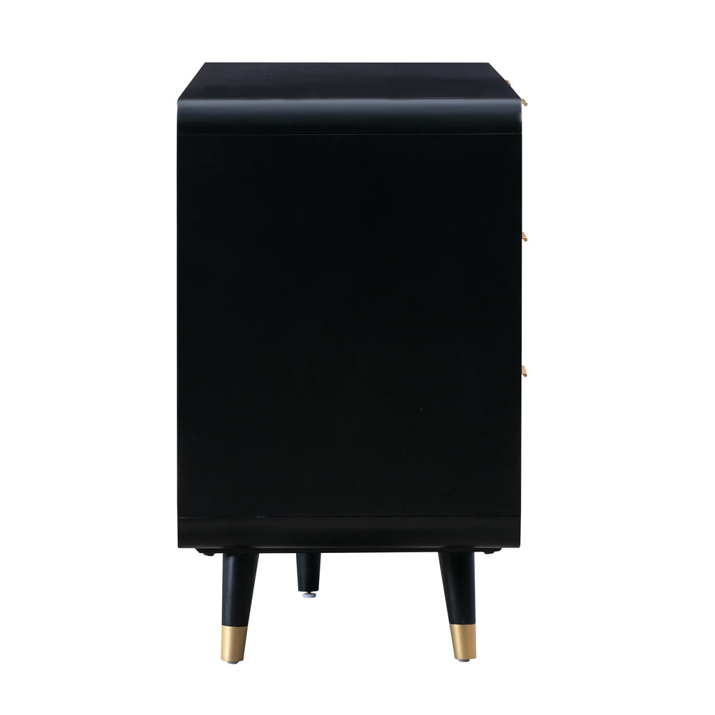 Christine 62" Black 6-Drawer Dresser