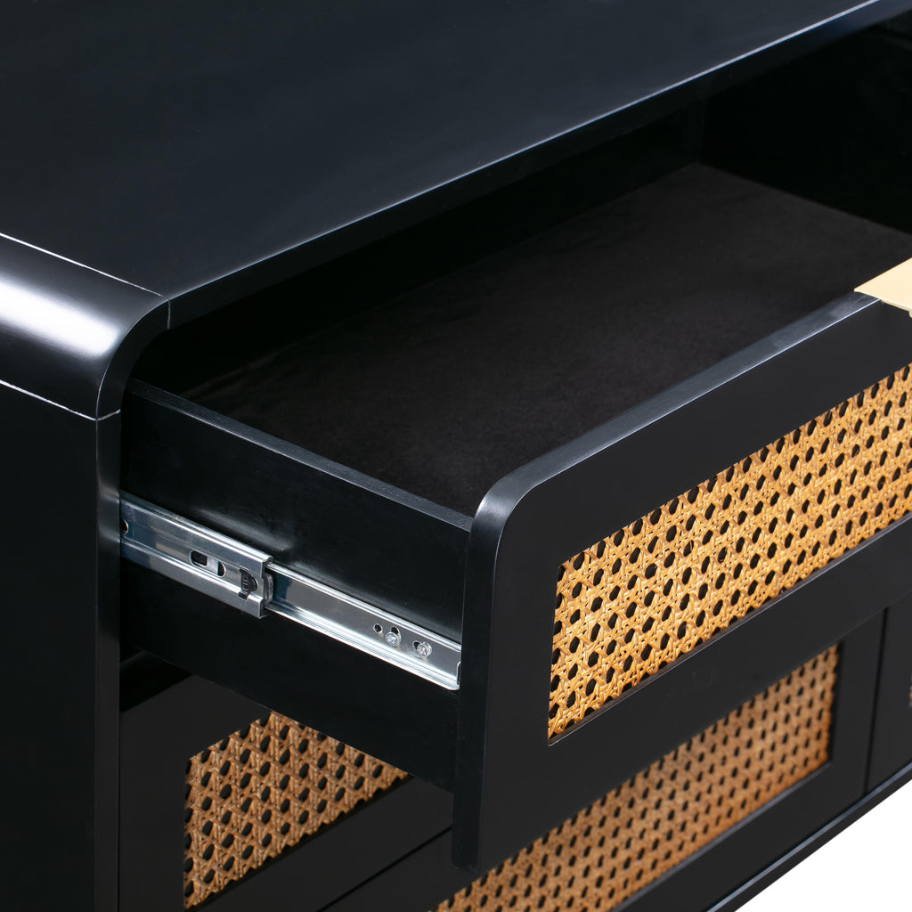 Christine 62" Black 6-Drawer Dresser