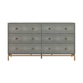 Pesce 57" Faux Shagreen 6-Drawer Dresser