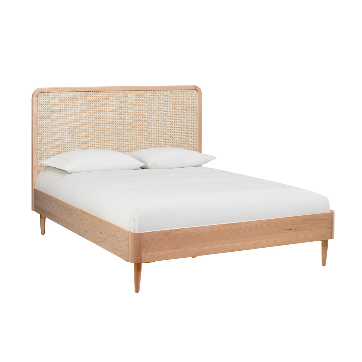 Carmen Natural Ash and Cane Bed — Natural Ash Queen