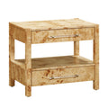 Brandyss 26" Burl 2-Drawer Nightstand — Natural null