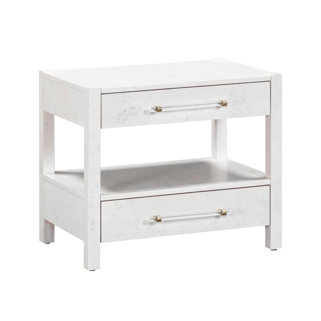 Brandyss 26" Burl 2-Drawer Nightstand