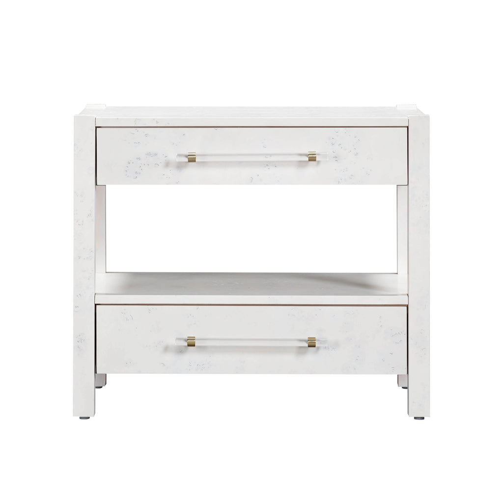 Brandyss 26" Burl 2-Drawer Nightstand