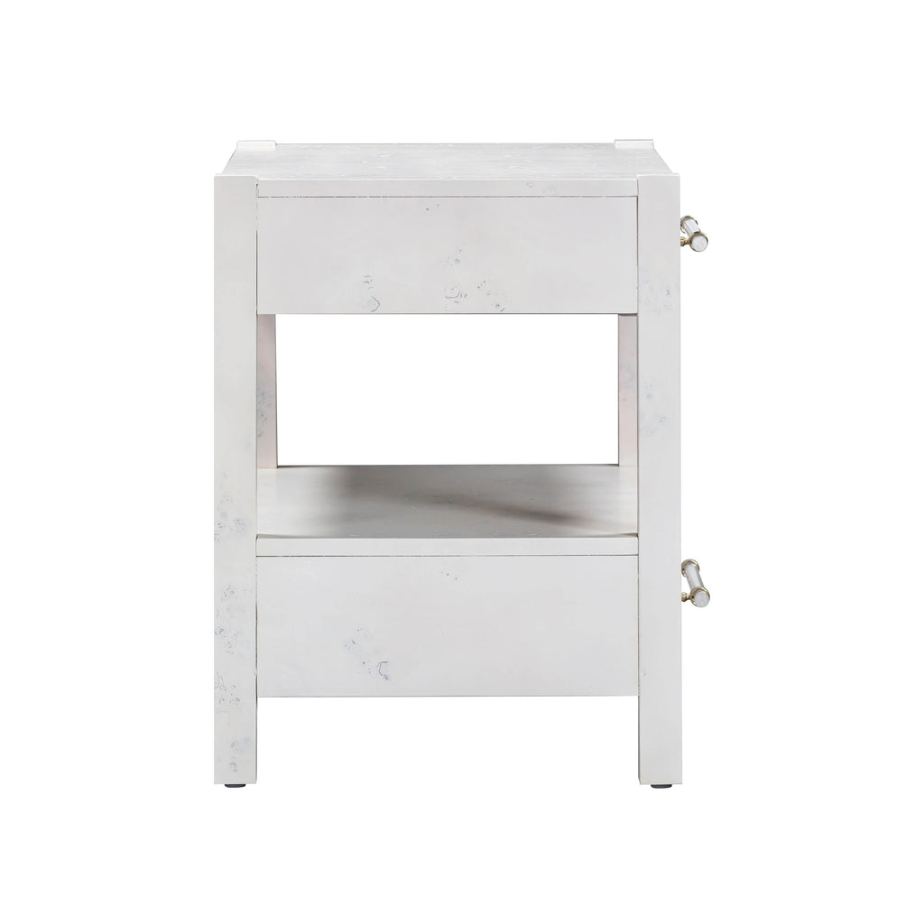 Brandyss 26" Burl 2-Drawer Nightstand